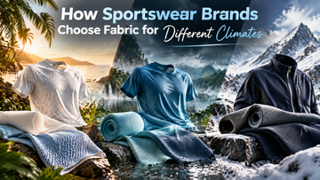 Sportswear brands choosing polyester fabric for different climates with hot, humid and cold environment fabric selection