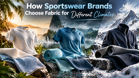 Sportswear brands choosing polyester fabric for different climates with hot, humid and cold environment fabric selection