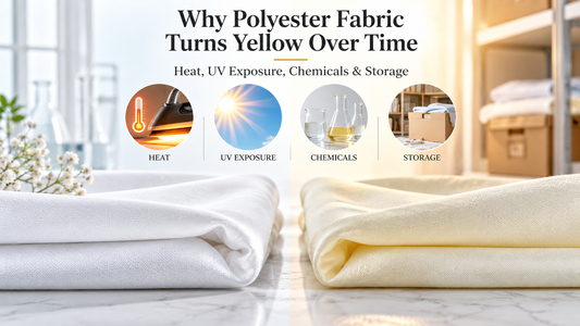 Why Polyester Fabric Turns Yellow Over Time: Heat, UV Exposure, Chemicals & Storage