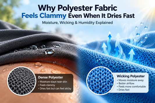 Why Polyester Fabric Feels Clammy Even When It Dries Fast: Moisture, Wicking & Humidity Explained
