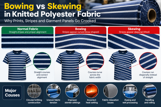 Bowing vs Skewing in Knitted Polyester Fabric: Why Prints, Stripes and Garment Panels Go Crooked