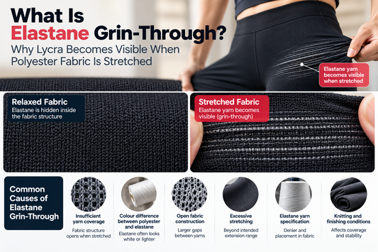 What Is Elastane Grin-Through? Why Lycra Becomes Visible When Polyester Fabric Is Stretched