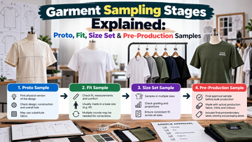 Garment Sampling Stages Explained: Proto, Fit, Size Set & Pre-Production Samples