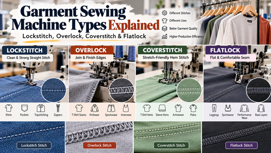 Garment Sewing Machine Types Explained: Lockstitch, Overlock, Coverstitch &amp; Flatlock