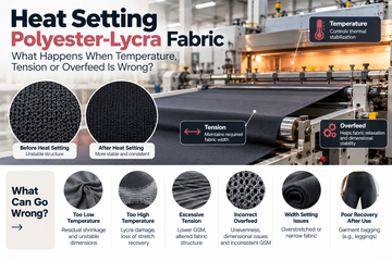 Heat Setting Polyester-Lycra Fabric: What Happens When Temperature, Tension or Overfeed Is Wrong?