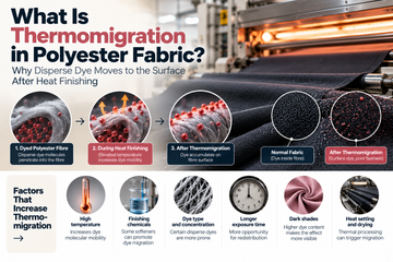 What Is Thermomigration in Polyester Fabric? Why Disperse Dye Moves to the Surface After Heat Finishing