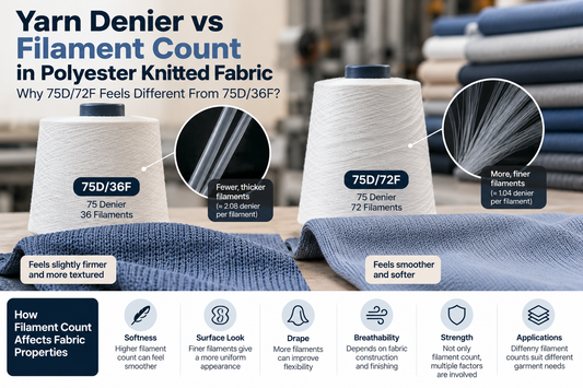 Yarn Denier vs Filament Count: Why 75D/72F Feels Different From 75D/36F Polyester