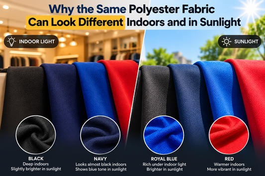 Why the Same Polyester Fabric Can Look Different Indoors and in Sunlight