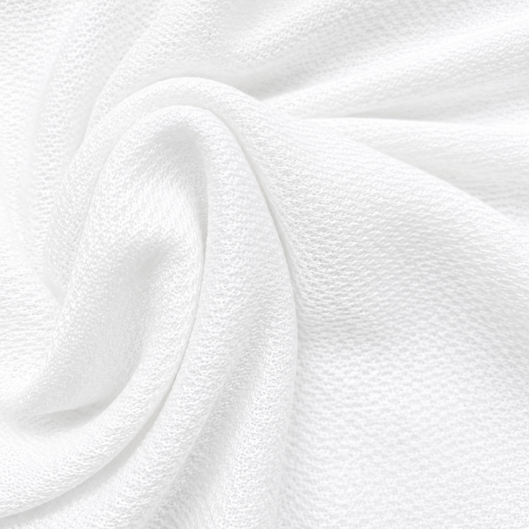 White Micro Nirmal Knit Fabric (MNK).