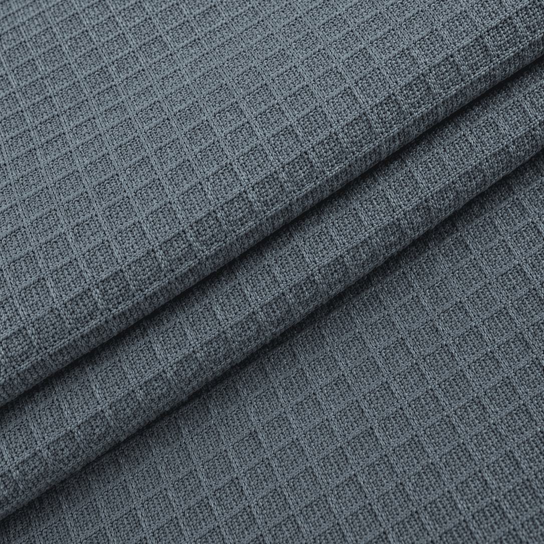 Grey Facura Textured Knit Fabric.