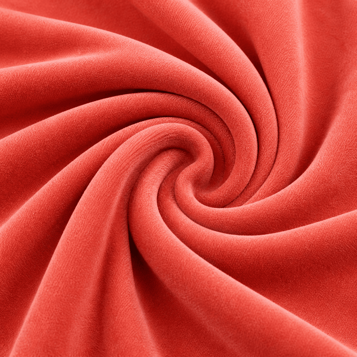 Coral Red Premium Velvet Fabric.