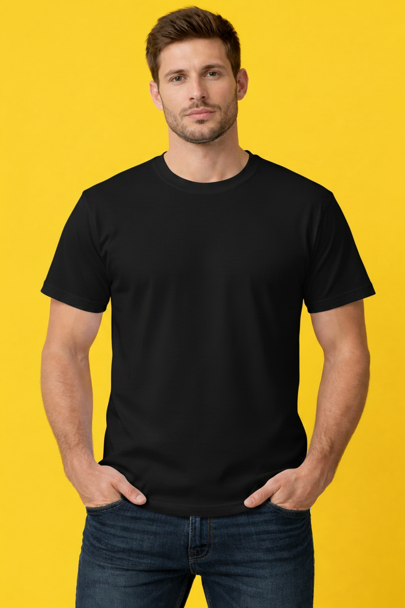 Black T-Shirt Pose 1