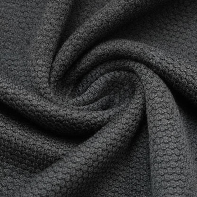 Charcoal Grey Popcorn Textured Fabric.
